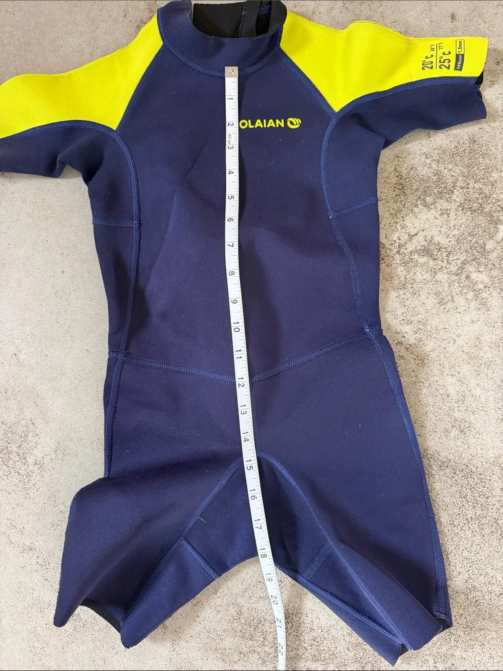 Olian Kids Short Sleeve Rashguard - Navy & Yellow